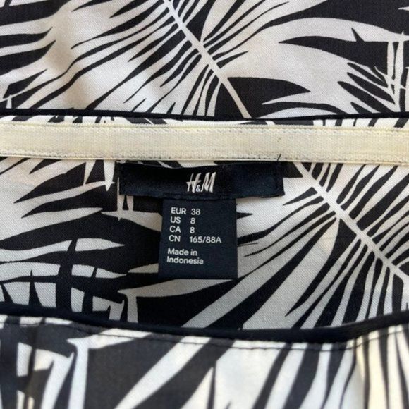 H&M Strapless Palm Print Dress - Picture 2 of 10